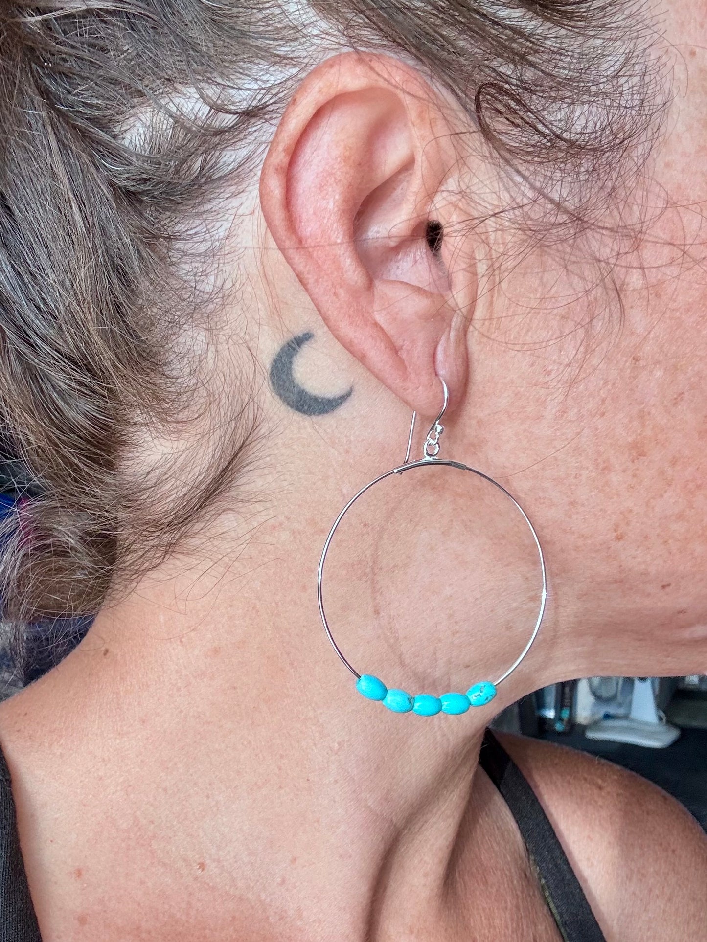 Turquoise hoops