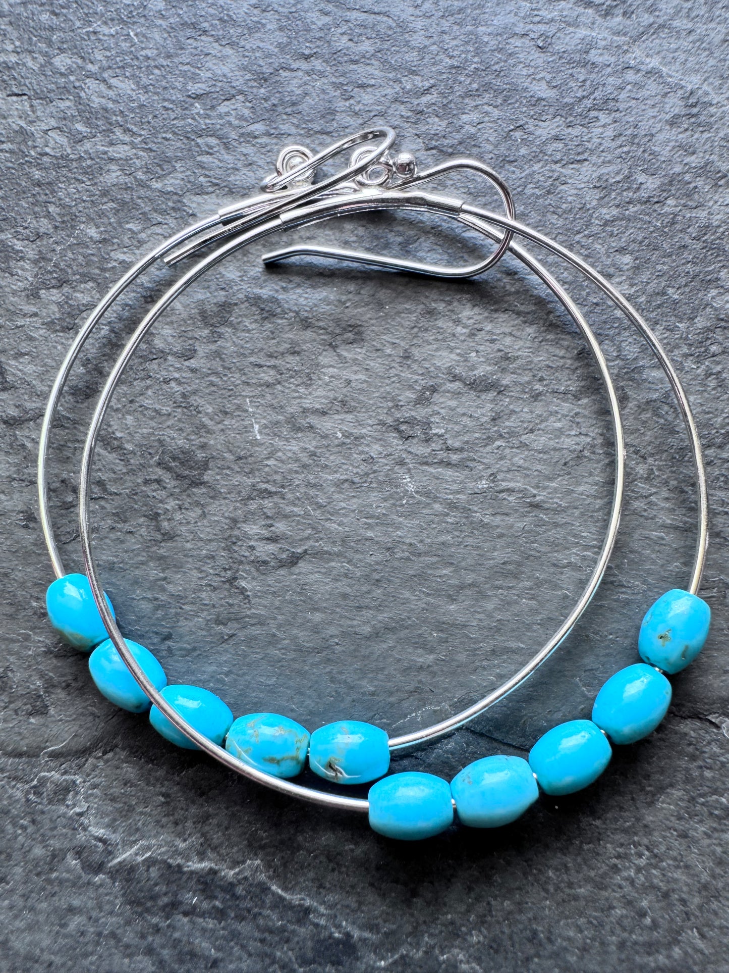Turquoise hoops