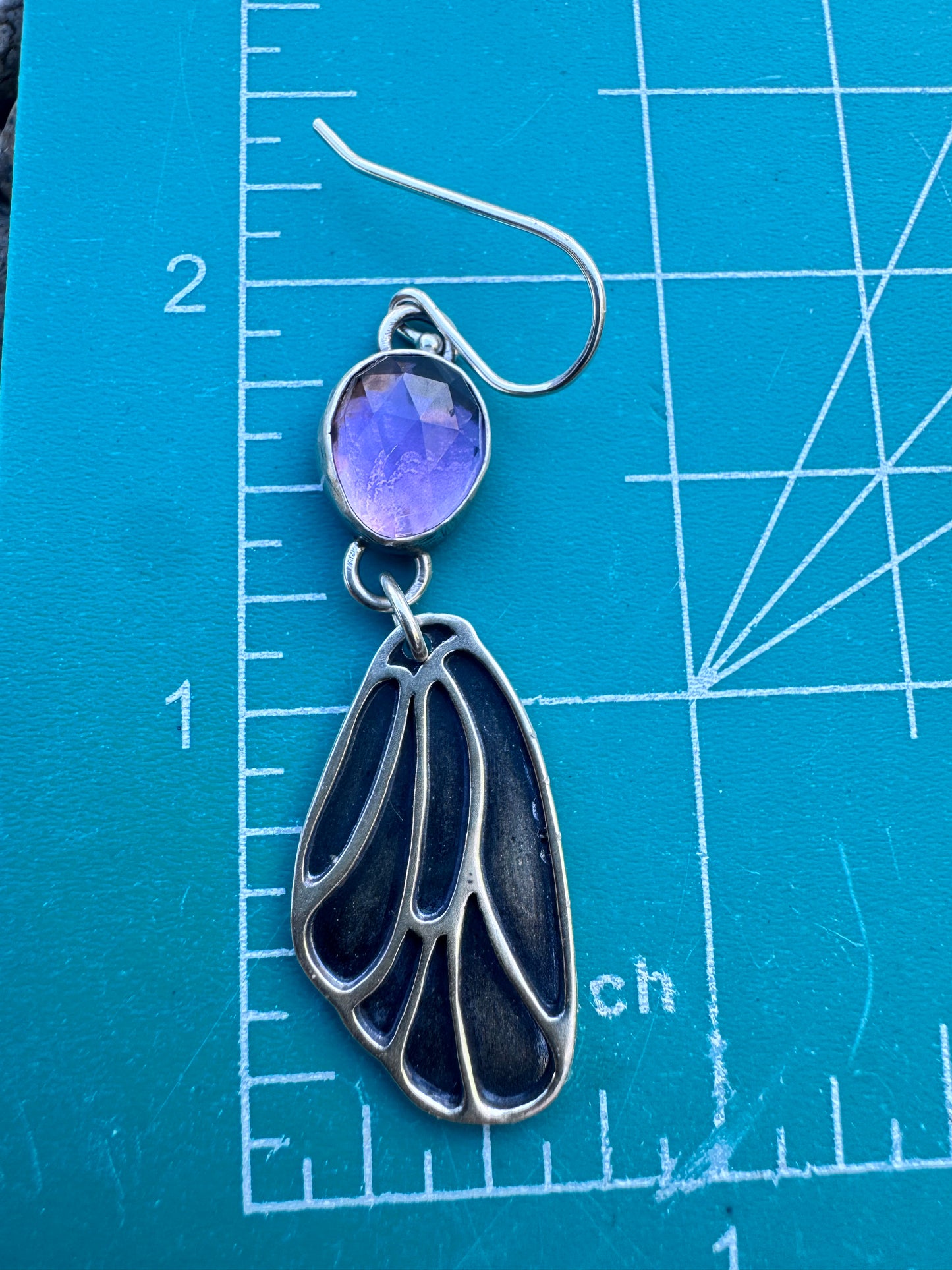 Amethyst wing dangles