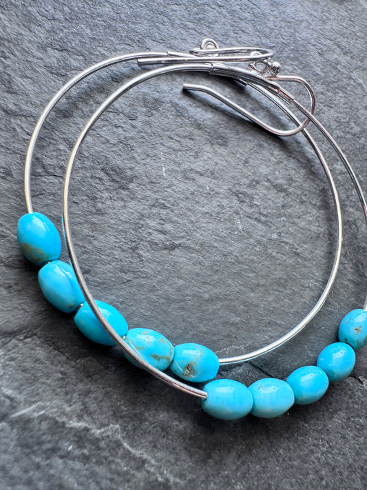 Turquoise hoops