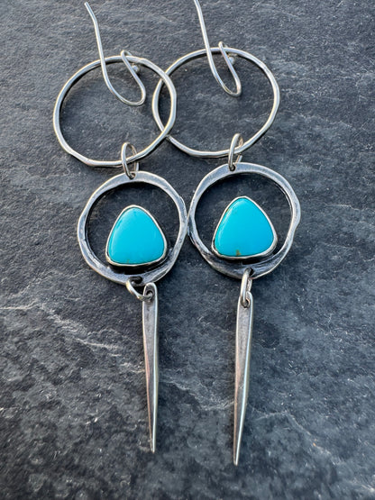 Turquoise drop daggers