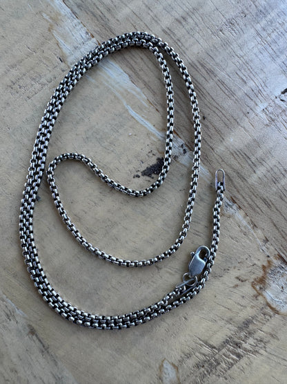 Oxidized sterling chain