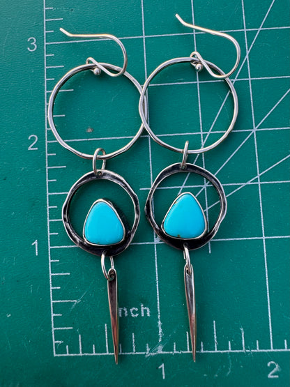 Turquoise drop daggers