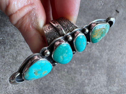 Turquoise goddess ring