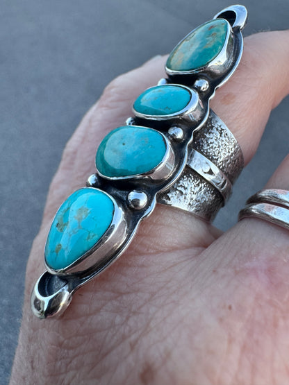Turquoise goddess ring