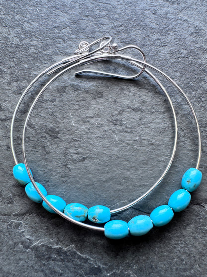 Turquoise hoops