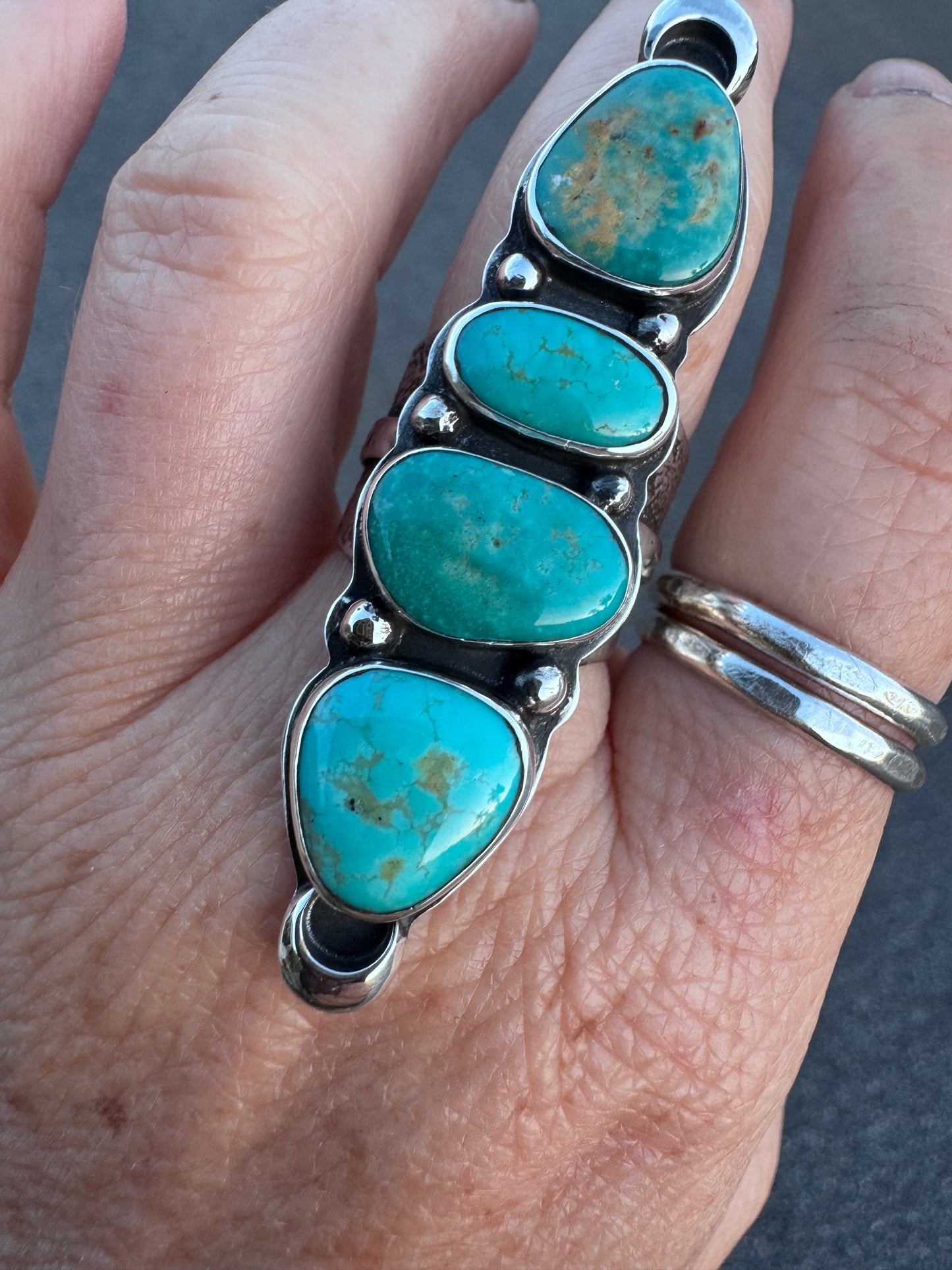 Turquoise goddess ring