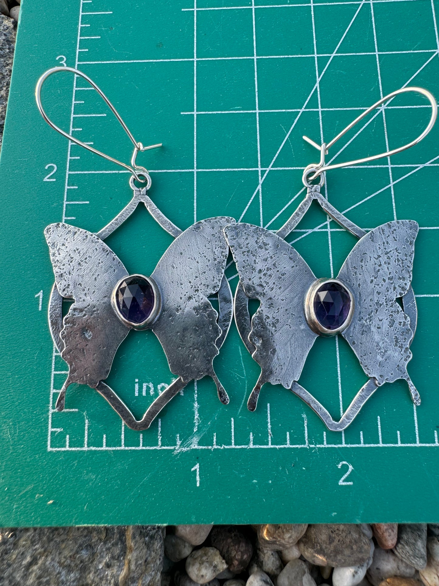 Butterfly amethyst dangles