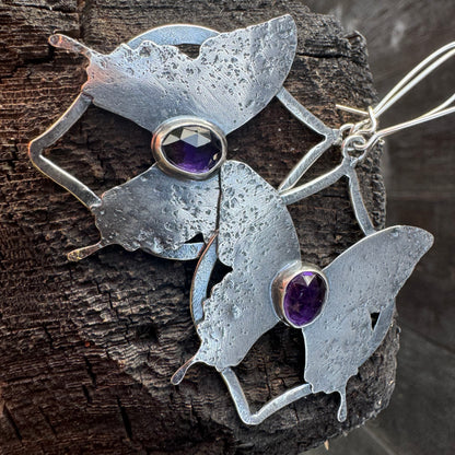 Butterfly amethyst dangles