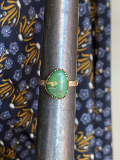 14k gold Royston turquoise ring